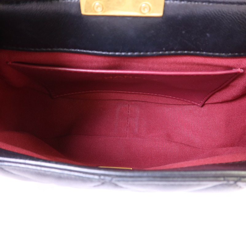 CHANEL 羊皮皮革Chain Shoulder Bag金扣手挽肩背兩用袋-5