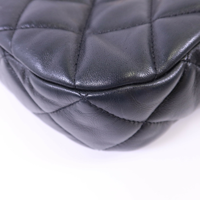 CHANEL 羊皮皮革Chain Shoulder Bag金扣手挽肩背兩用袋-9