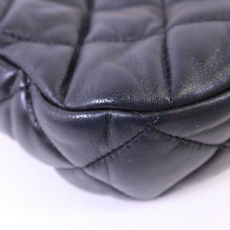 CHANEL 羊皮皮革Chain Shoulder Bag金扣手挽肩背兩用袋-10