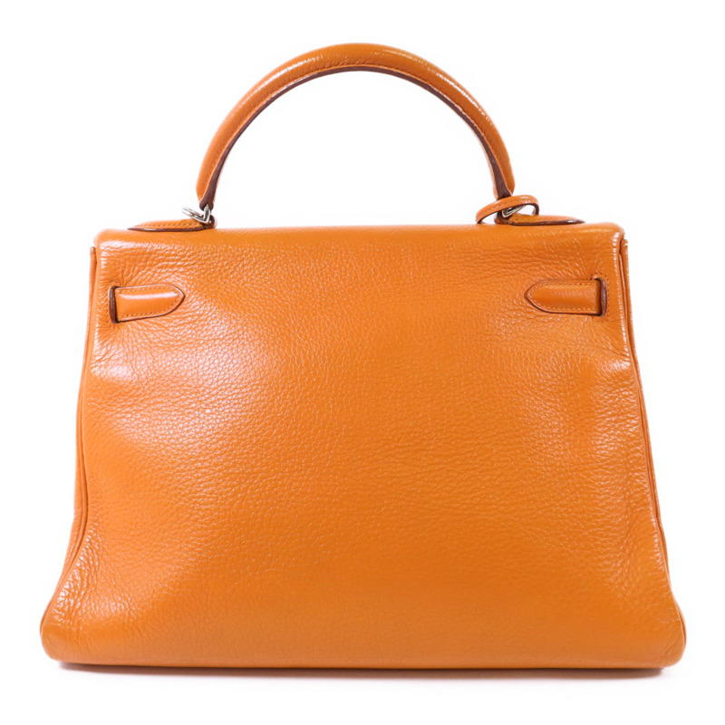 HERMES Clemence皮革Kelly 32銀扣手挽肩背兩用袋-1