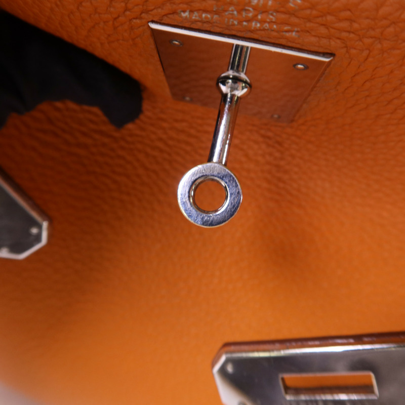 HERMES Clemence皮革Kelly 32銀扣手挽肩背兩用袋-9