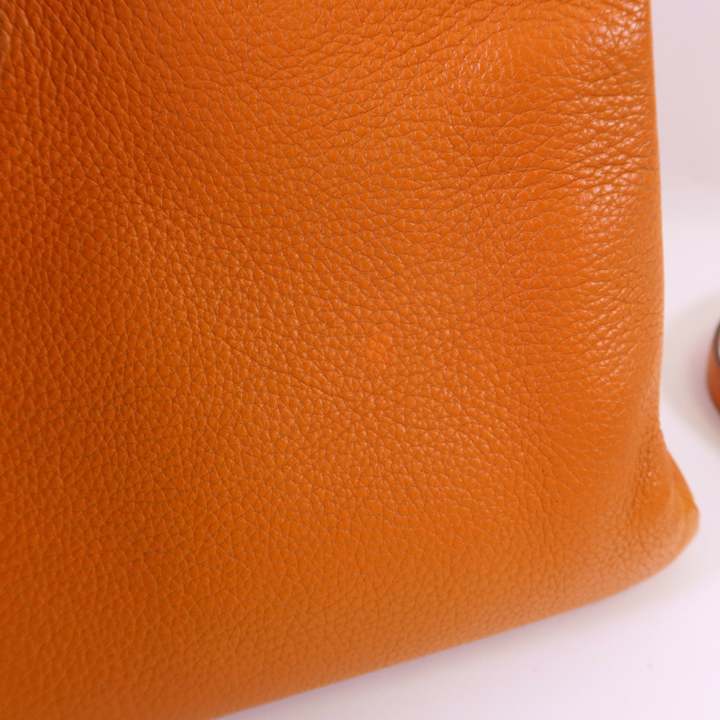 HERMES Clemence皮革Kelly 32銀扣手挽肩背兩用袋-22