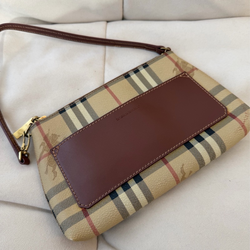 Burberry Hobo 格紋 麻將包 戰馬-2