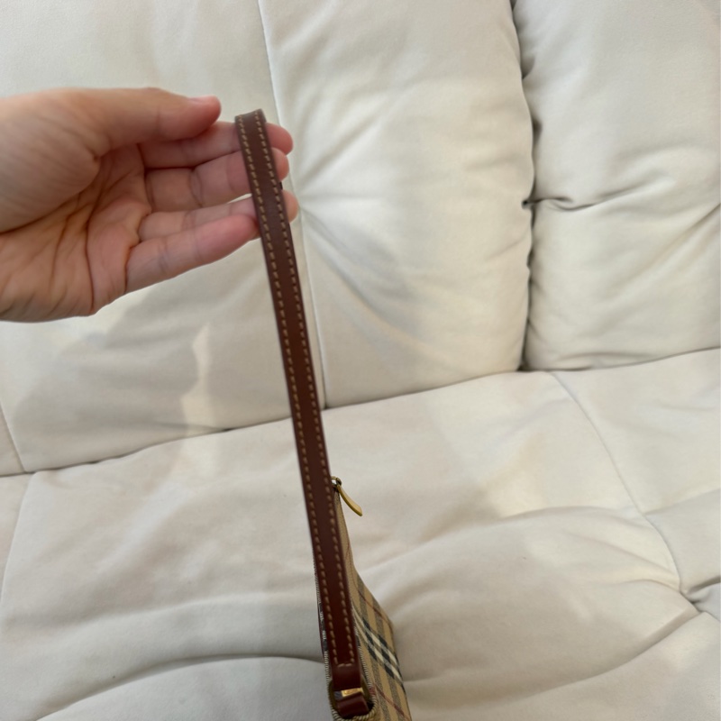 Burberry Hobo 格紋 麻將包 戰馬-8