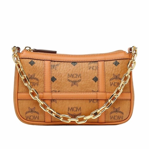 MCM 女士 徽標印花拉鍊單肩包均碼碼21cm*5cm*12.5cm