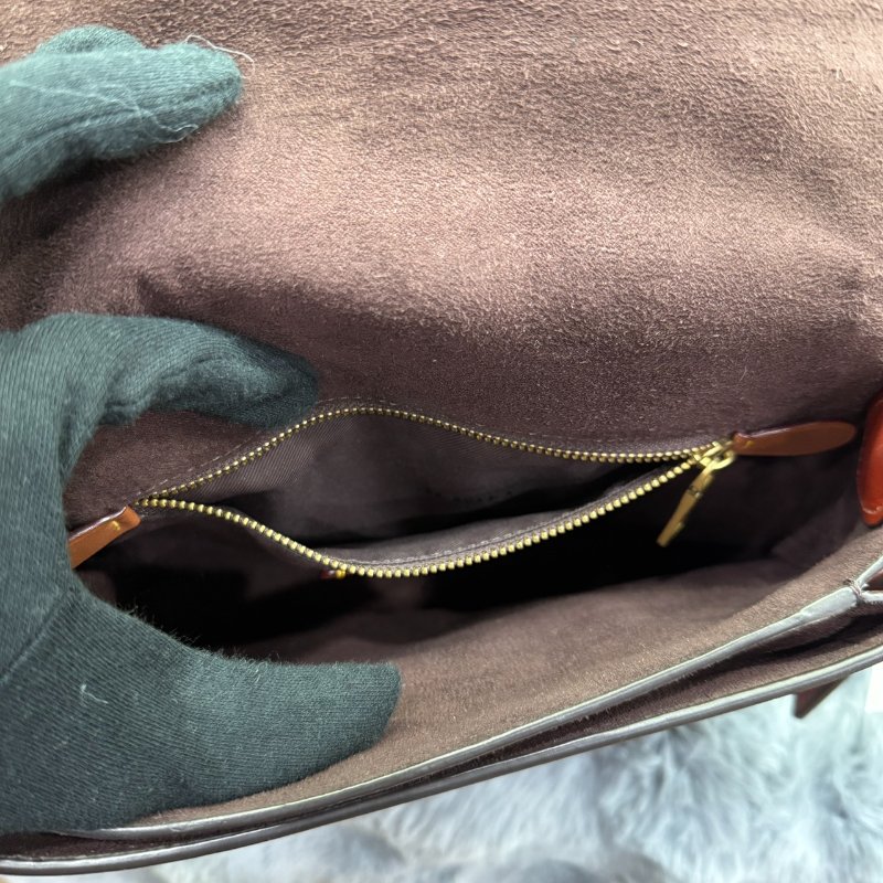 COACH 蔻馳BEAT C釦雙背帶斜背馬鞍包(紅)-9