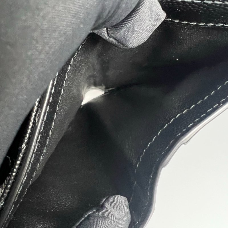 全新品 YSL 403943 黑魚子醬三折短夾-5