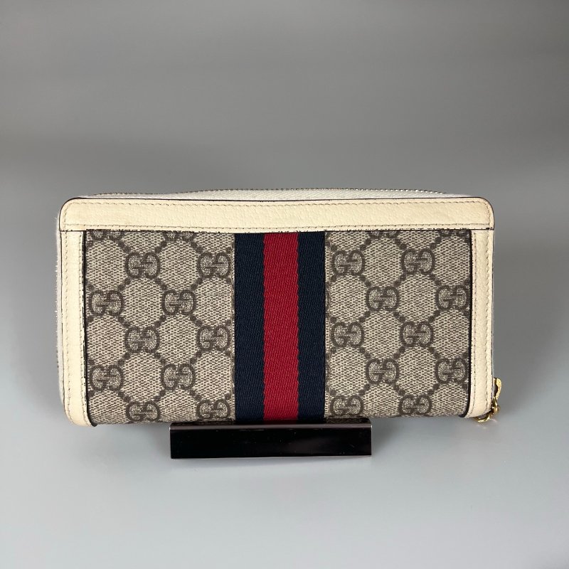 GUCCI 523154 白ㄇ拉長夾-1