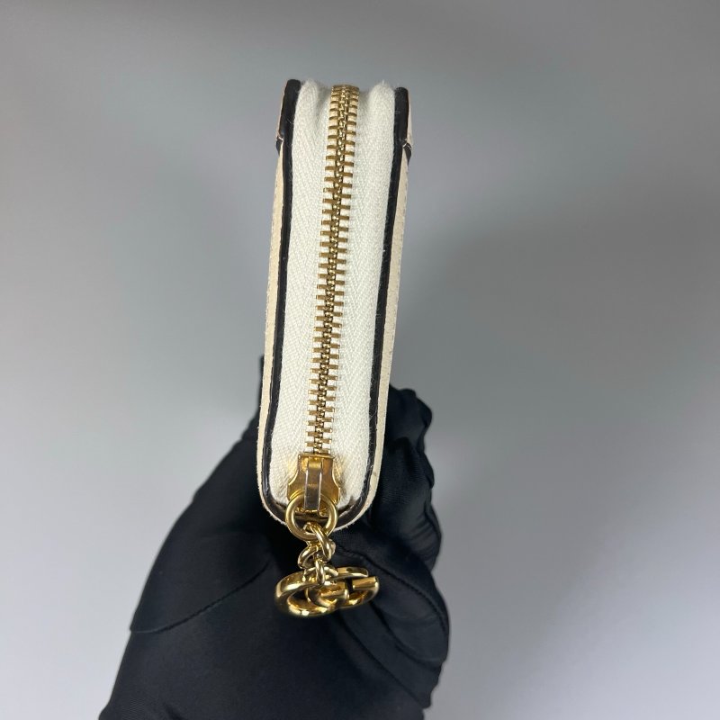 GUCCI 523154 白ㄇ拉長夾-2