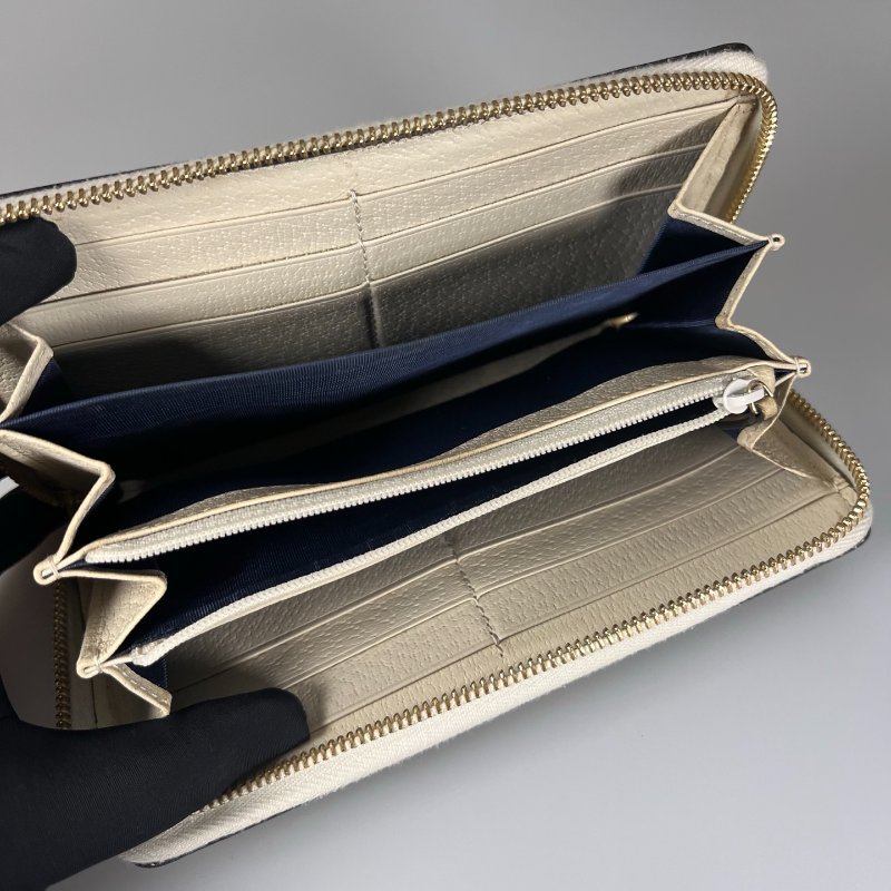 GUCCI 523154 白ㄇ拉長夾-7