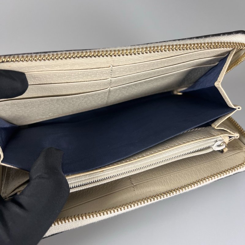 GUCCI 523154 白ㄇ拉長夾-8