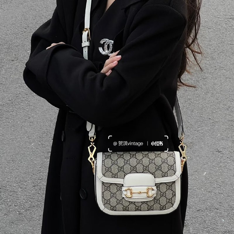 （挑戰全網最甜🍭）🏷Gucci 古馳．Horsebit 1955 馬銜釦馬鞍包 Mini-24