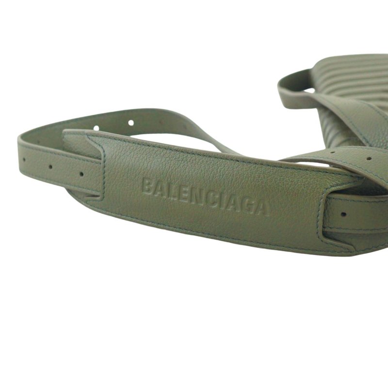BALENCIAGA 巴黎世家 Car Flap 軍綠色牛皮中性斜背包-13