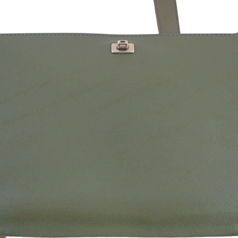 BALENCIAGA 巴黎世家 Car Flap 軍綠色牛皮中性斜背包-15