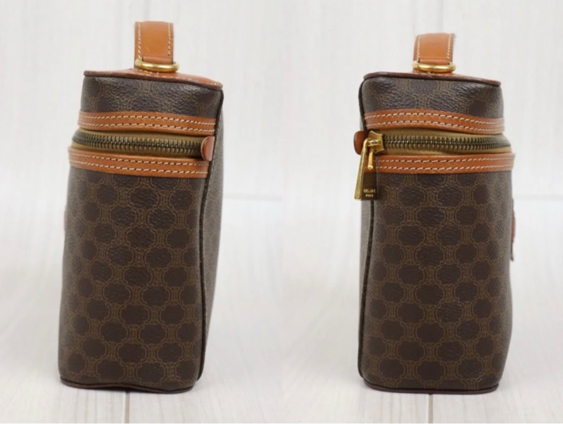 「JL精品代購」98新 Celine 老花 化妝包 手提/單肩包-5