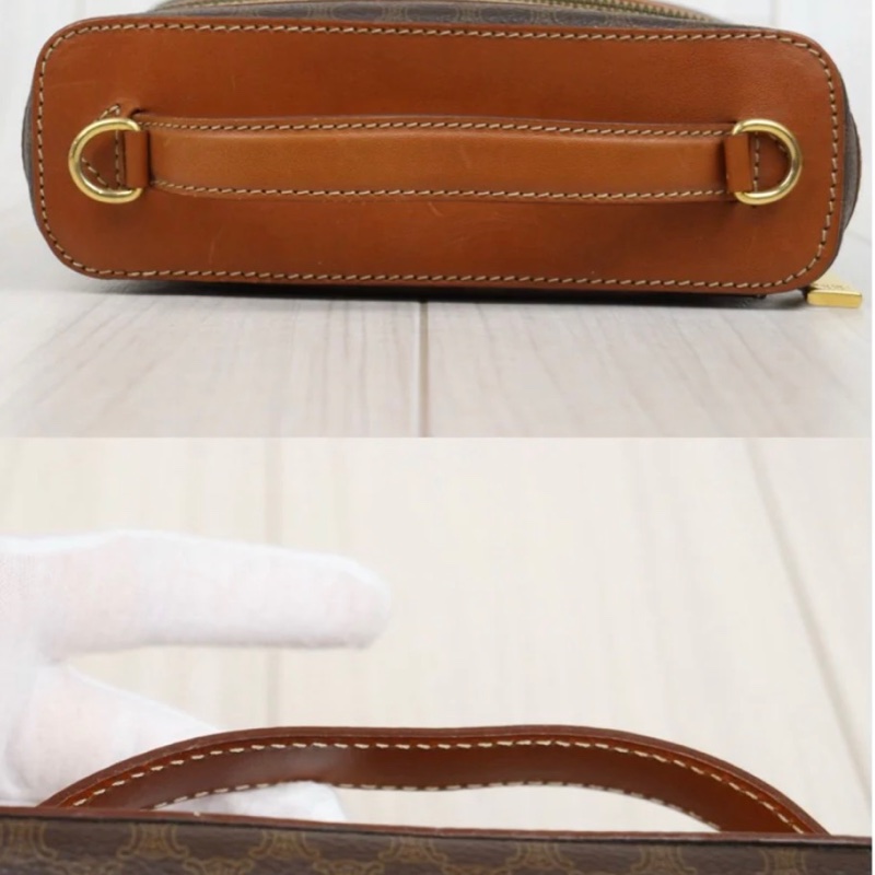 「JL精品代購」98新 Celine 老花 化妝包 手提/單肩包-6