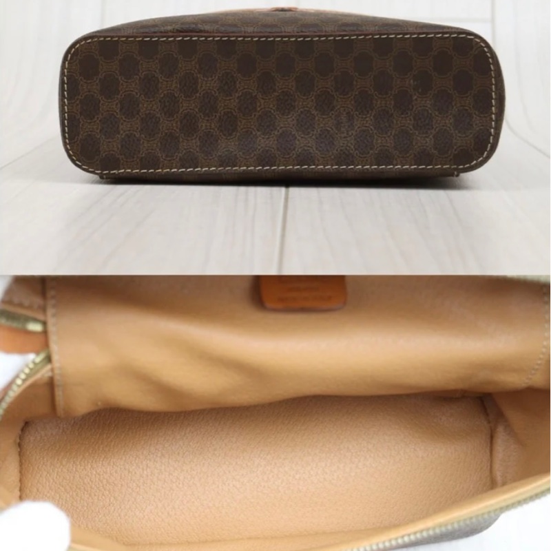 「JL精品代購」98新 Celine 老花 化妝包 手提/單肩包-7