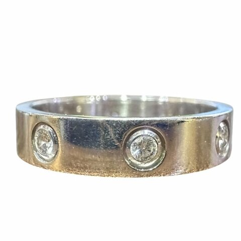 【美收精品】CARTIER LOVE戒指 小型款 8顆鑽石 4-950