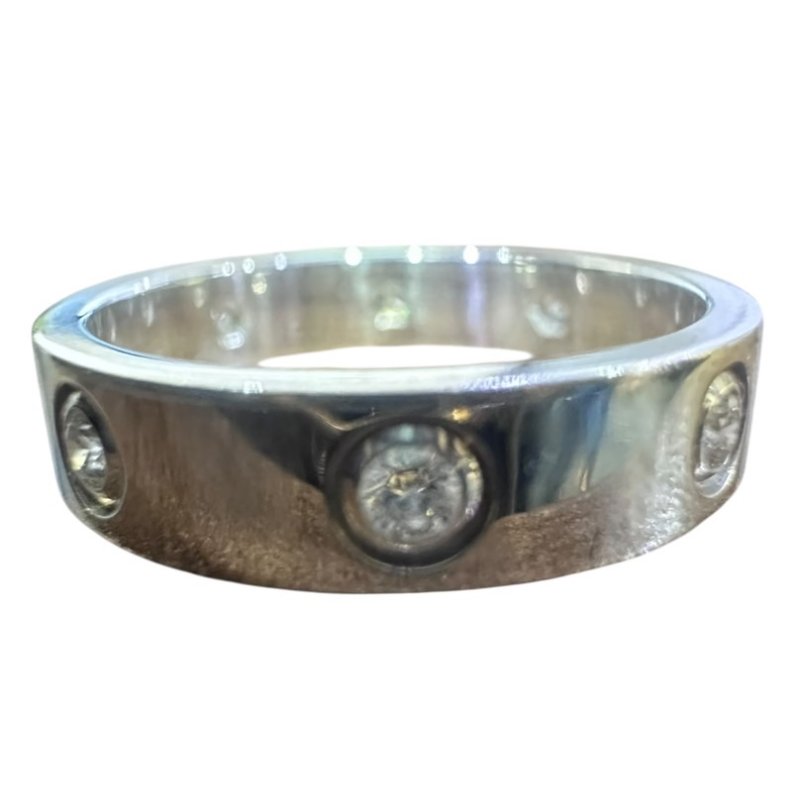 【美收精品】CARTIER LOVE戒指 小型款 8顆鑽石 4-950-2