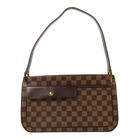 LOUIS VUITTON Damier Aubagne金扣肩背袋
