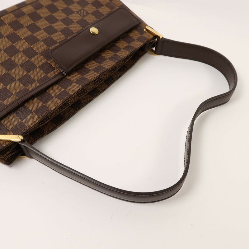 LOUIS VUITTON Damier Aubagne金扣肩背袋-9