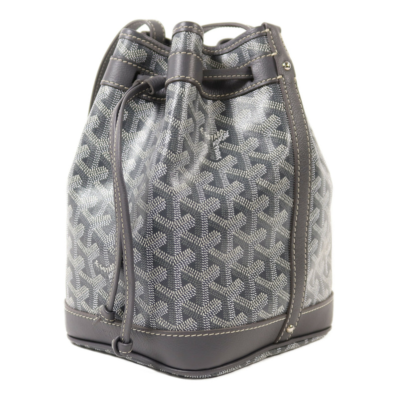 GOYARD 塗層帆布Petit Flot Bucket Bag銀扣肩背袋-2