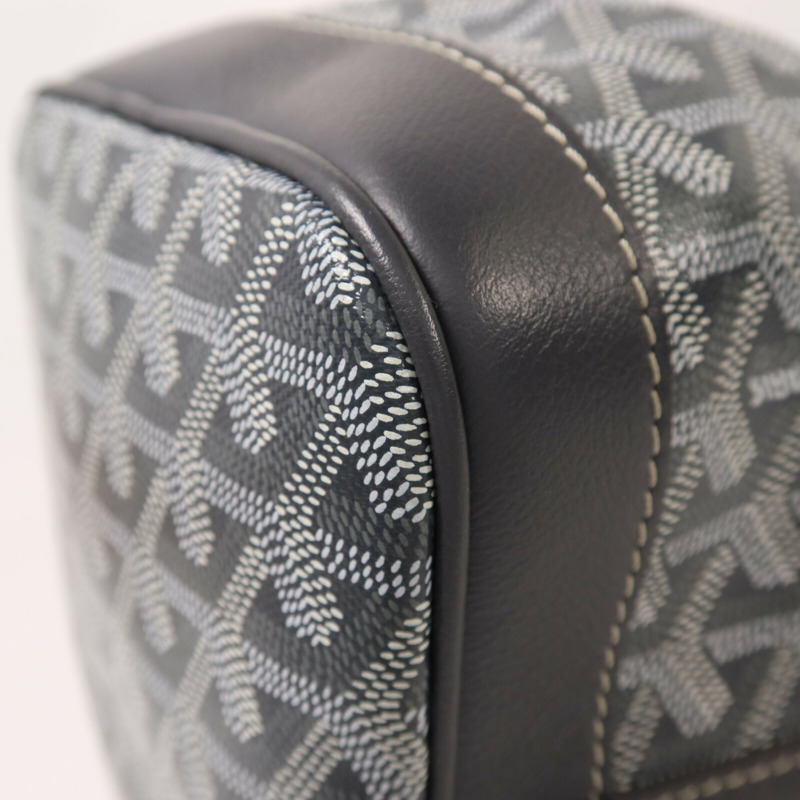 GOYARD 塗層帆布Petit Flot Bucket Bag銀扣肩背袋-11