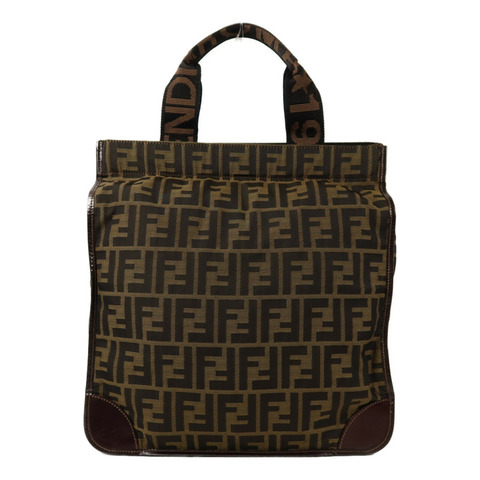 FENDI 帆布Hand Bag銀扣手挽袋