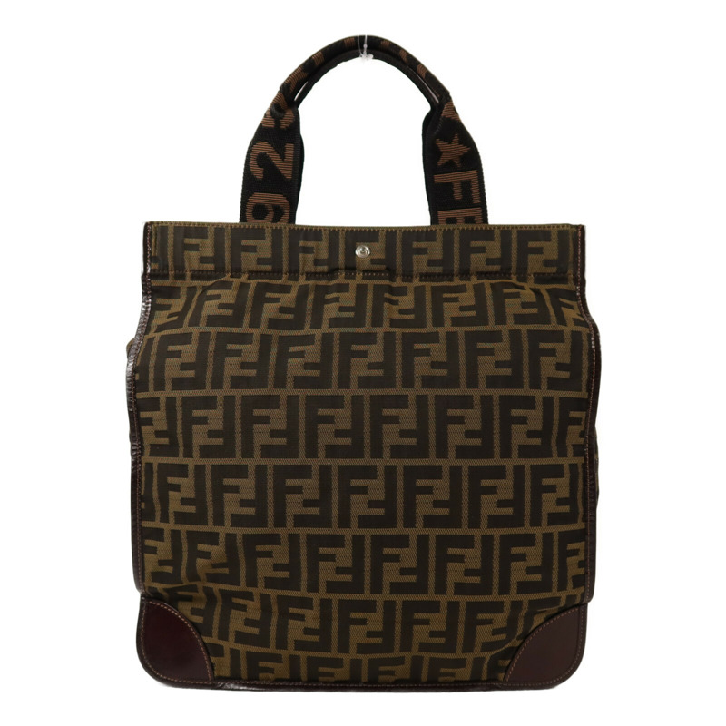 FENDI 帆布Hand Bag銀扣手挽袋-1