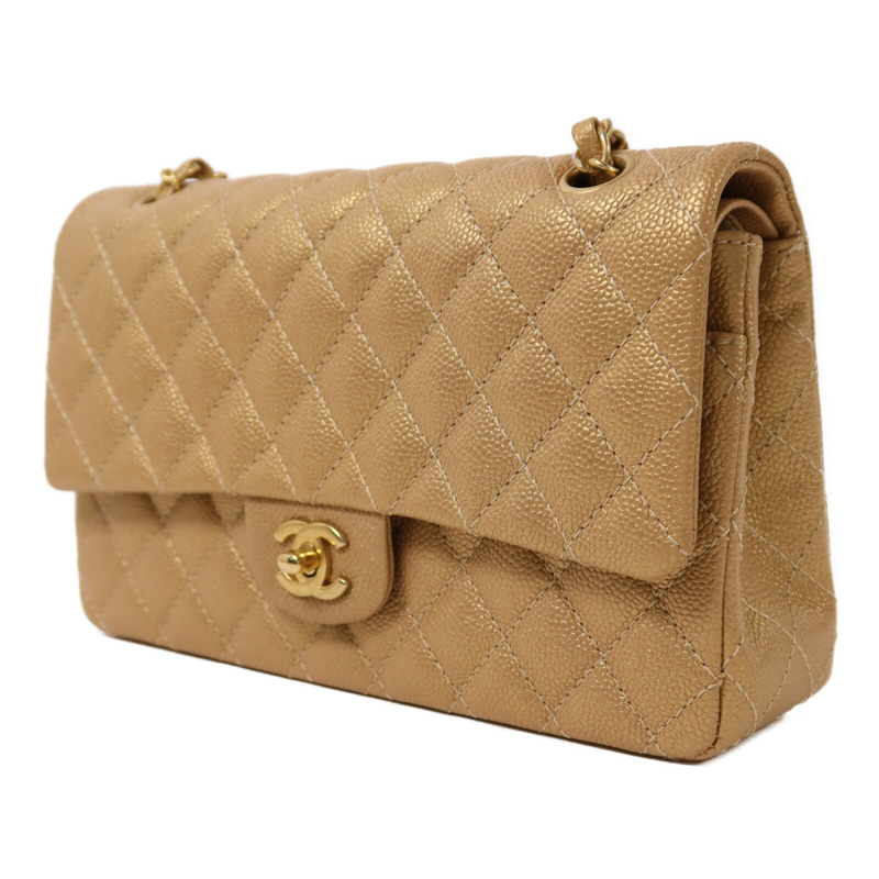 CHANEL 牛皮皮革Classic 25金扣鏈帶肩背袋-2