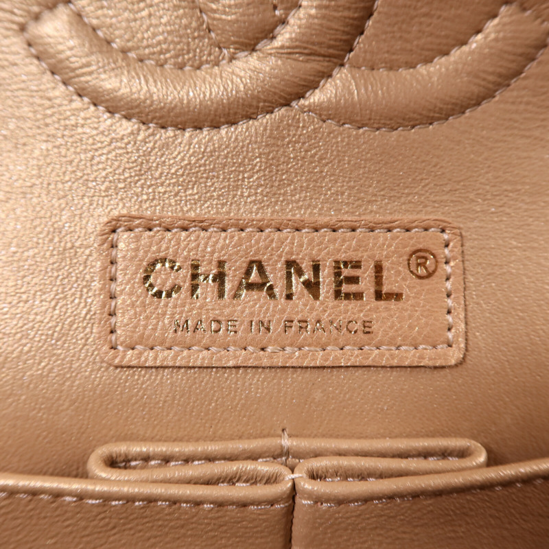 CHANEL 牛皮皮革Classic 25金扣鏈帶肩背袋-5