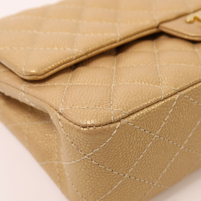 CHANEL 牛皮皮革Classic 25金扣鏈帶肩背袋-11