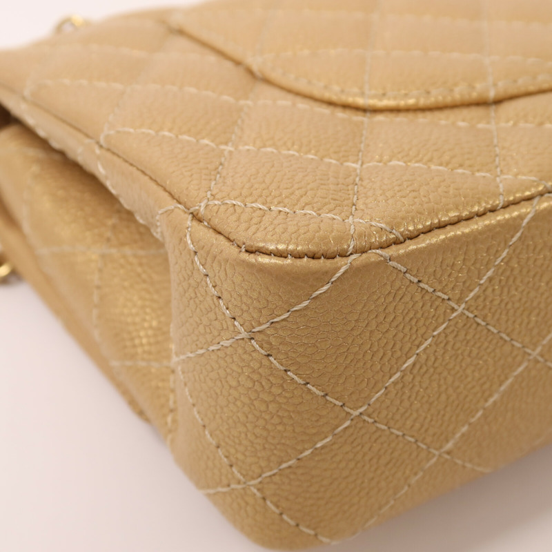 CHANEL 牛皮皮革Classic 25金扣鏈帶肩背袋-13