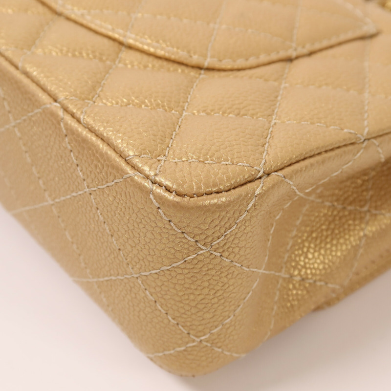 CHANEL 牛皮皮革Classic 25金扣鏈帶肩背袋-14
