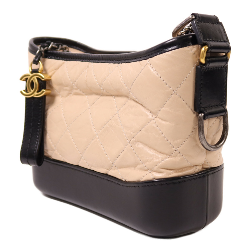 CHANEL 牛皮皮革Gabrielle鏈帶肩背袋-2