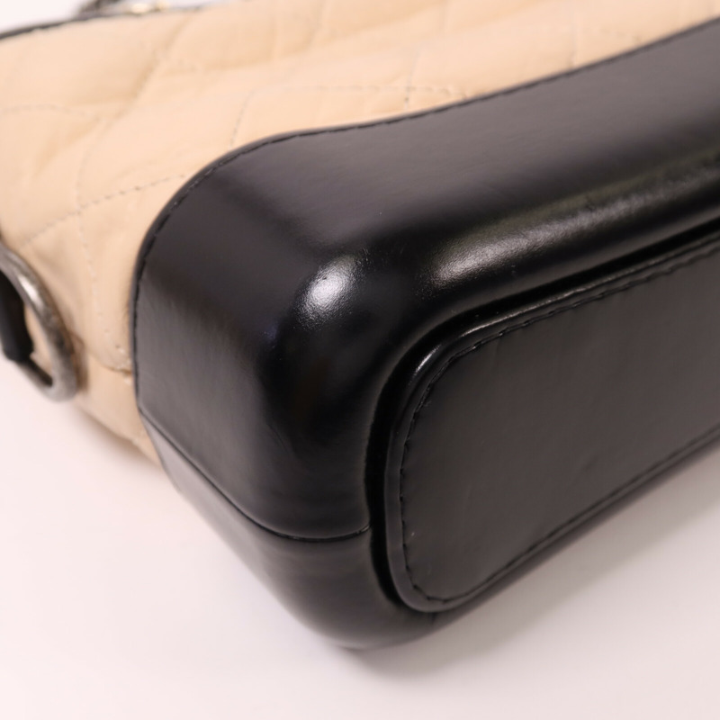 CHANEL 牛皮皮革Gabrielle鏈帶肩背袋-10