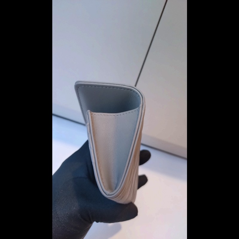 Chanel 灰皮Boy下蓋卡片零錢包-9