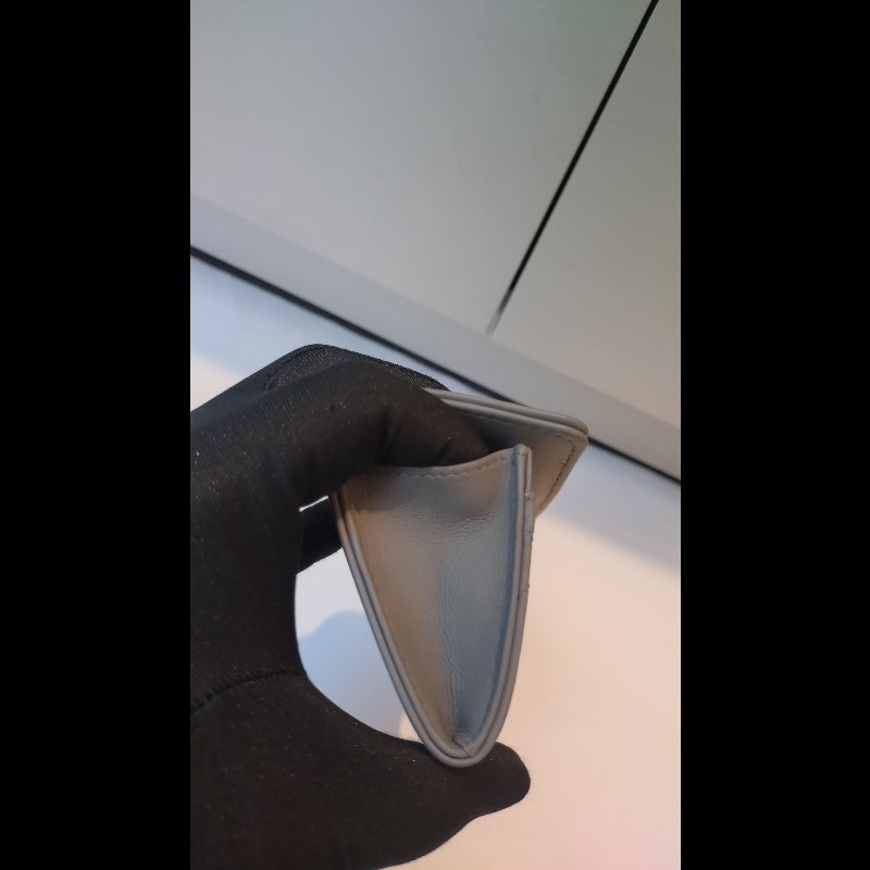 Chanel 灰皮Boy下蓋卡片零錢包-10