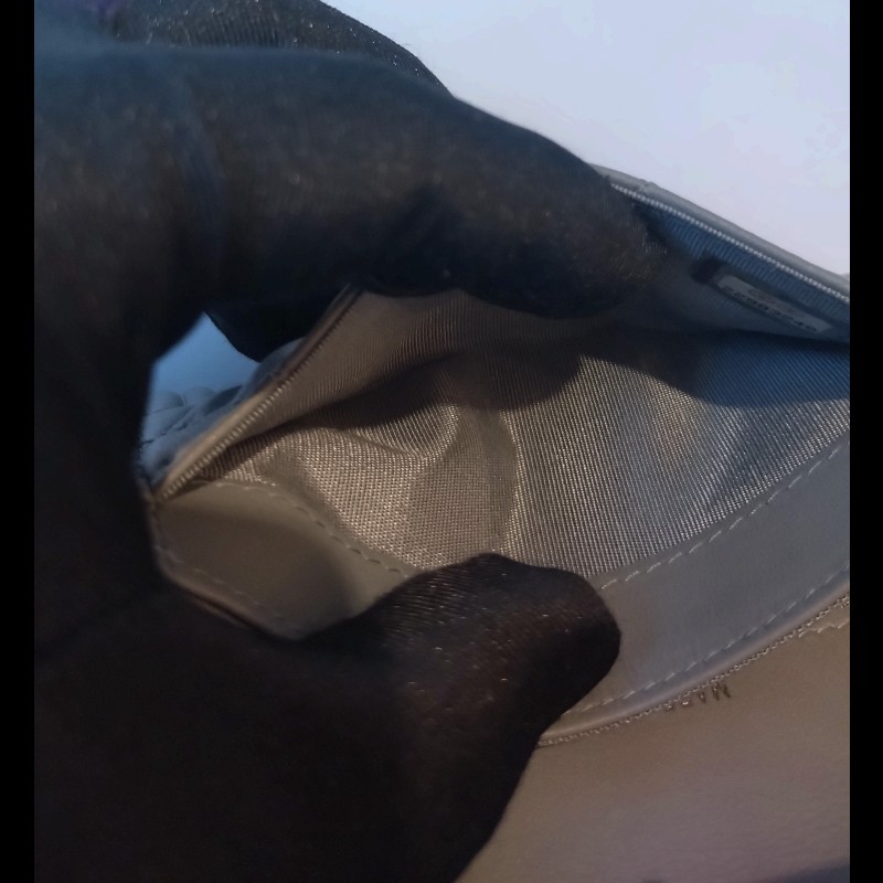Chanel 灰皮Boy下蓋卡片零錢包-12