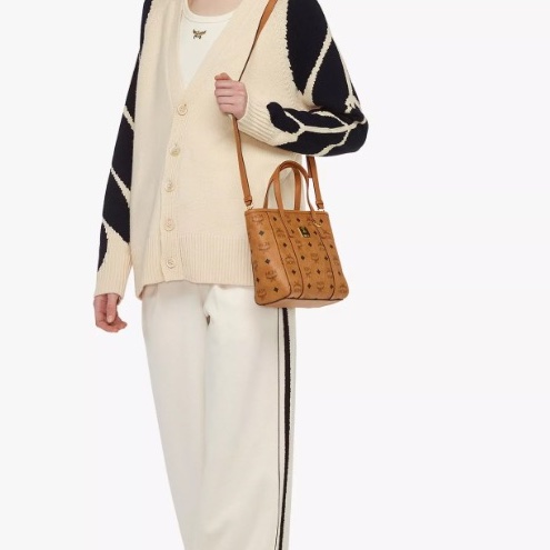 MCM 女士 迷你Toni Visetos頂部拉鍊單肩包均碼碼MINI、19cm*9.5cm*18.5cm-4