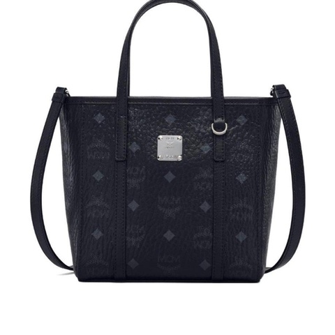 MCM 女士 黑色logo印花小號單肩包均碼 通用碼18.5 X 9.5 X 19 CM