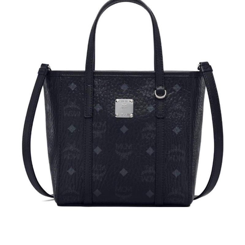 MCM 女士 黑色logo印花小號單肩包均碼 通用碼18.5 X 9.5 X 19 CM-0