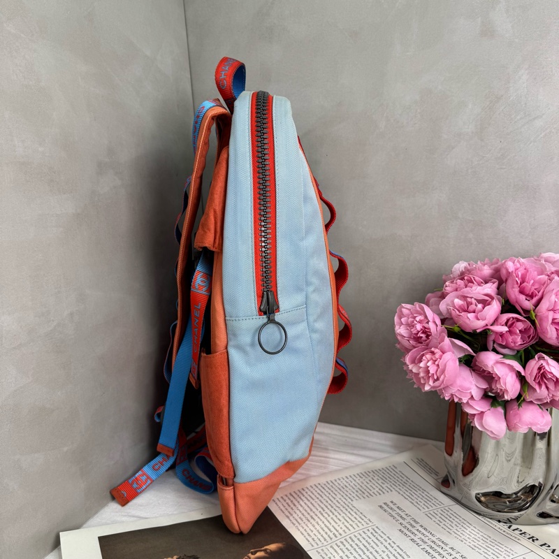 Chanel Sportline撞色雙肩包 vintage 二手 後背包 手提-8