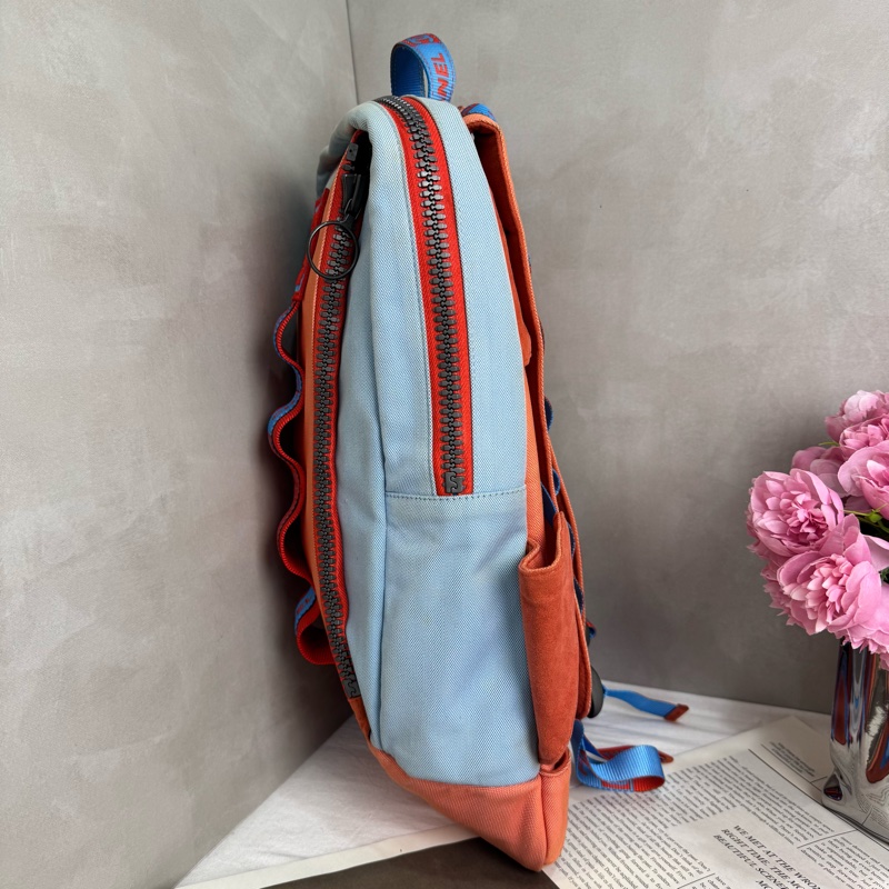 Chanel Sportline撞色雙肩包 vintage 二手 後背包 手提-9