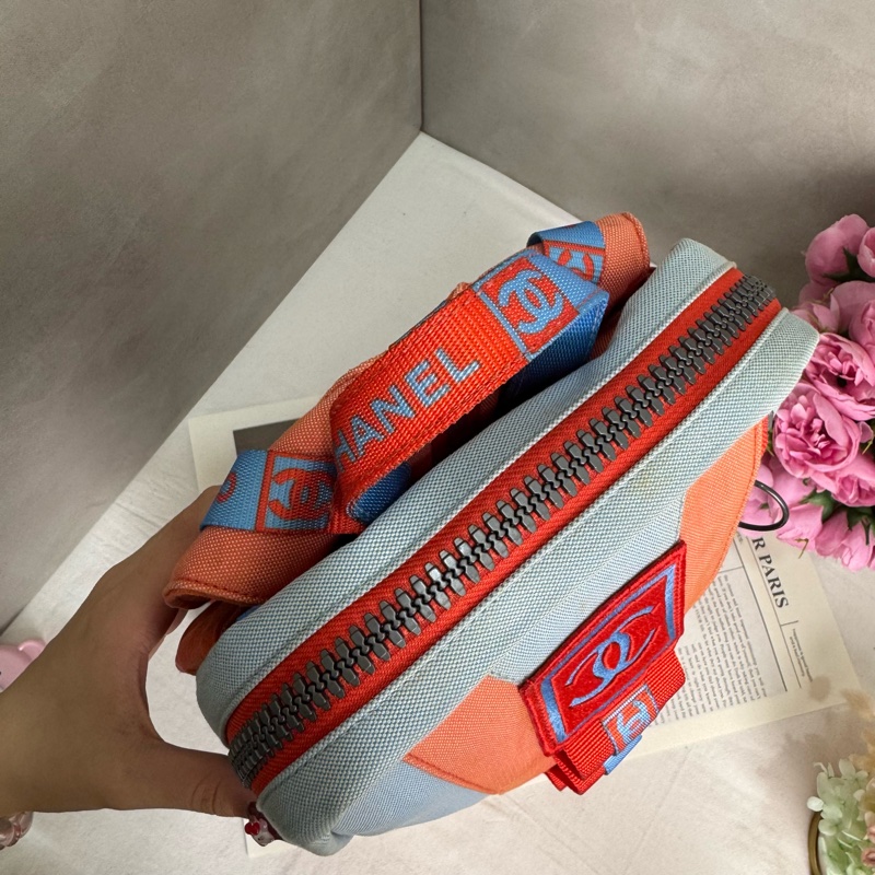 Chanel Sportline撞色雙肩包 vintage 二手 後背包 手提-11