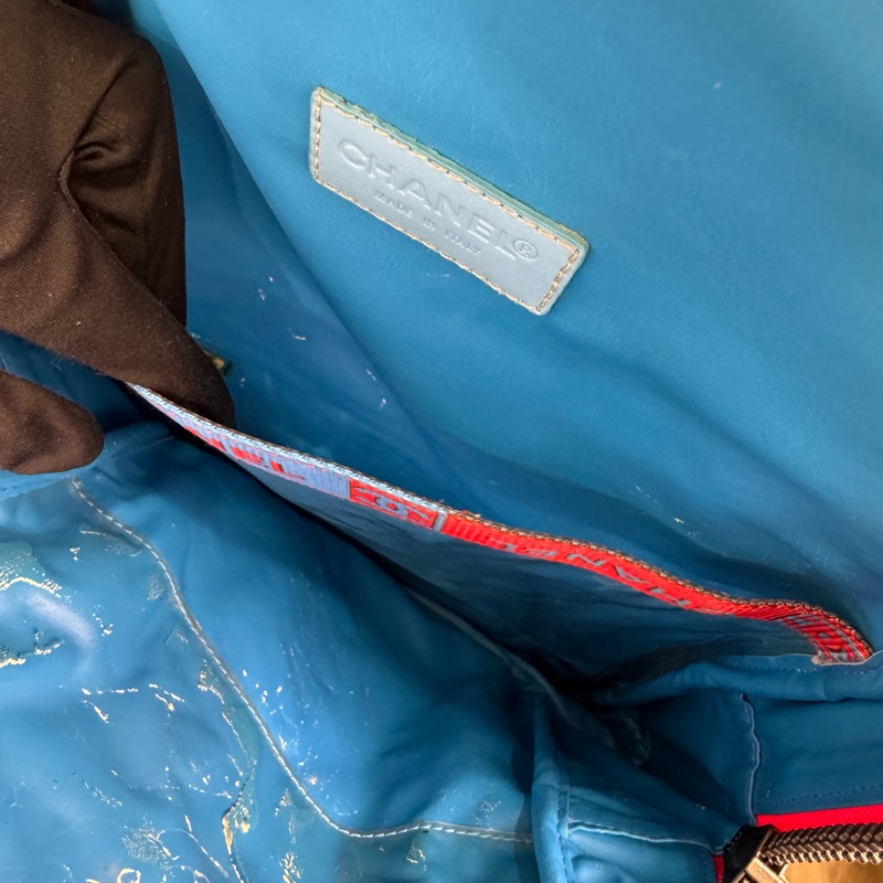 Chanel Sportline撞色雙肩包 vintage 二手 後背包 手提-21