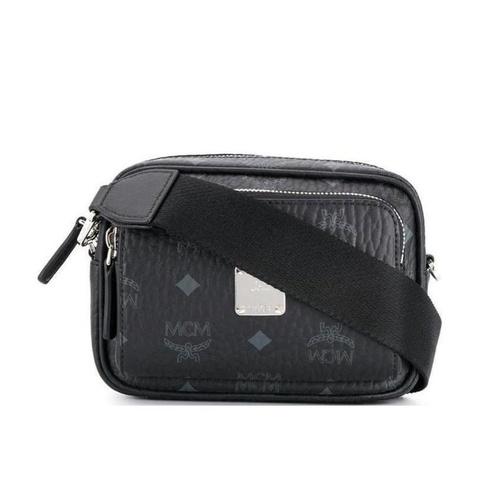 MCM 男女同款 Klassik logo印花斜挎包均碼碼17cm*5cm*12cm