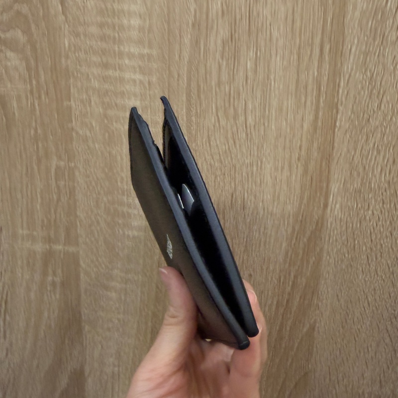 Balenciaga 黑小牛皮對開8卡短夾-1