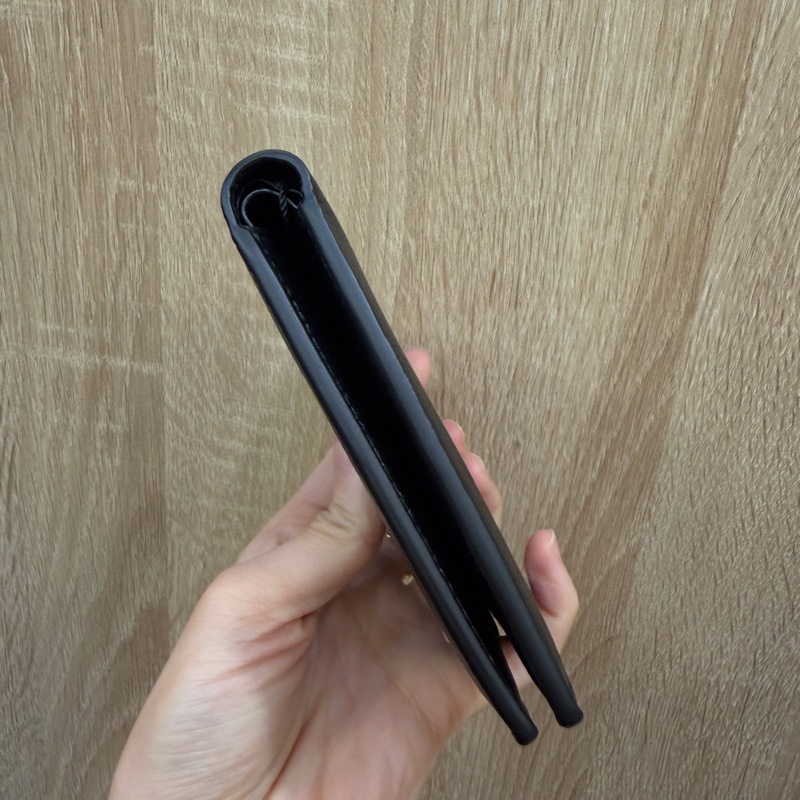 Balenciaga 黑小牛皮對開8卡短夾-3