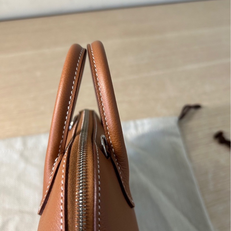 🌟全新未使用🌟Hermes bolide mini 金棕色銀釦w刻印ec皮-1